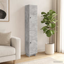 Skab Sæt 2 pcs Betongrå 34,5 x 33 x 90 cm Konstrueret træ
