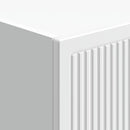 Skab Sæt 2 pcs Hvid højglans 34,5 x 33 x 90 cm Konstrueret træ