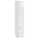 Skab Sæt 2 pcs Hvid højglans 34,5 x 33 x 90 cm Konstrueret træ