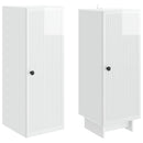 Skab Sæt 2 pcs Hvid højglans 34,5 x 33 x 90 cm Konstrueret træ