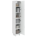 Skab Sæt 2 pcs Hvid højglans 34,5 x 33 x 90 cm Konstrueret træ
