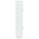 Skab Sæt 2 pcs Hvid højglans 34,5 x 33 x 90 cm Konstrueret træ