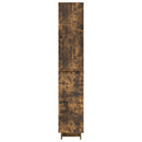 Skab Sæt 2 pcs Røget eg 34,5 x 33 x 90 cm Konstrueret træ
