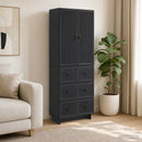Skab Sæt 2 pcs 66 x 34,5 x 90 cm Konstrueret træ