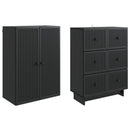 Skab Sæt 2 pcs 66 x 34,5 x 90 cm Konstrueret træ