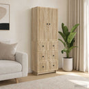 Skab Sæt 2 pcs 66 x 34,5 x 90 cm Konstrueret træ