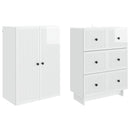 Skab Sæt 2 pcs 66 x 34,5 x 90 cm Konstrueret træ