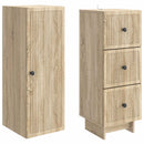 Skab Sæt 2 pcs 33 x 34,5 x 90 cm Konstrueret træ