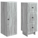 Skab Sæt 2 pcs 33 x 34,5 x 90 cm Konstrueret træ