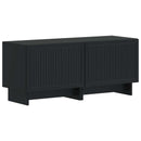 5-delt LED TV-skab Sort Konstrueret træ