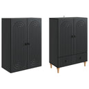 Skab Sæt 2 pcs 66 x 34,5 x 95 cm Konstrueret træ