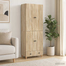 Skab Sæt 2 pcs 66 x 34,5 x 95 cm Konstrueret træ