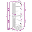 Skab Sæt 2 pcs 66 x 34,5 x 95 cm Konstrueret træ