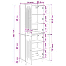 Skab Sæt 2 pcs 66 x 34,5 x 90 cm Konstrueret træ