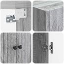 Skab Sæt 2 pcs 66 x 34,5 x 90 cm Konstrueret træ
