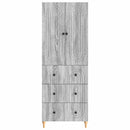 Skab Sæt 2 pcs Grå Sonoma 66 x 34,5 x 90 cm Konstrueret træ