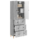 Skab Sæt 2 pcs Grå Sonoma 66 x 34,5 x 90 cm Konstrueret træ