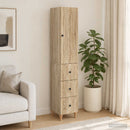 Skab Sæt 2 pcs 33 x 34,5 x 90 cm Konstrueret træ