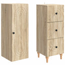 Skab Sæt 2 pcs 33 x 34,5 x 90 cm Konstrueret træ