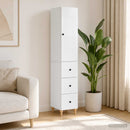 Skab Sæt 2 pcs 33 x 34,5 x 90 cm Konstrueret træ