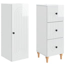 Skab Sæt 2 pcs 33 x 34,5 x 90 cm Konstrueret træ