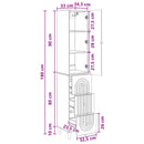 Skab Sæt 2 pcs 33 x 34,5 x 90 cm Konstrueret træ