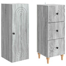 Skab Sæt 2 pcs 33 x 34,5 x 90 cm Konstrueret træ