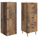 Skab Sæt 2 pcs 33 x 34,5 x 90 cm Konstrueret træ