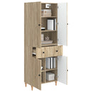 Skab Sæt 2 pcs 66 x 34,5 x 90 cm Konstrueret træ
