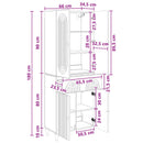 Skab Sæt 2 pcs 66 x 34,5 x 90 cm Konstrueret træ