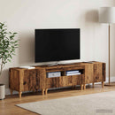 3-delt LED TV Skab Gammelt træ Konstrueret træ