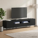 3-delt LED TV Skab ZWOLLE Sort Konstrueret træ