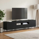 3-delt LED TV Skab ZWOLLE Sort Konstrueret træ