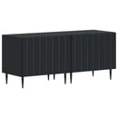 5-delt LED TV-skab Sort Konstrueret træ