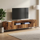 3-delt LED TV Skab ZWOLLE Gammelt træ Konstrueret træ