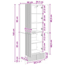 Skab Sæt 2 pcs 66 x 34,5 x 95 cm Konstrueret træ
