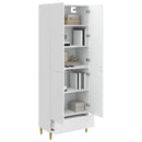 Skab Sæt 2 pcs Hvid højglans 66 x 34,5 x 95 cm Konstrueret træ