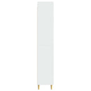 Skab Sæt 2 pcs Hvid højglans 66 x 34,5 x 95 cm Konstrueret træ