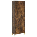 Skab Sæt 2 pcs Røget eg 66 x 34,5 x 95 cm Konstrueret træ