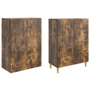 Skab Sæt 2 pcs Røget eg 66 x 34,5 x 95 cm Konstrueret træ