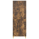 Skab Sæt 2 pcs Røget eg 66 x 34,5 x 95 cm Konstrueret træ