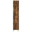 Skab Sæt 2 pcs Røget eg 66 x 34,5 x 95 cm Konstrueret træ