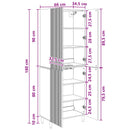 Skab Sæt 2 pcs 66 x 34,5 x 90 cm Konstrueret træ