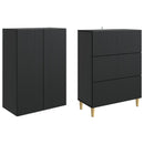 Skab Sæt 2 pcs 66 x 34,5 x 90 cm Konstrueret træ