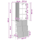 Skab Sæt 2 pcs 66 x 34,5 x 90 cm Konstrueret træ
