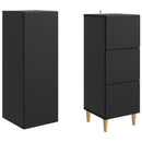 Skab Sæt 2 pcs 33 x 34,5 x 90 cm Konstrueret træ