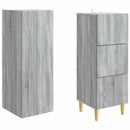 Skab Sæt 2 pcs Grå Sonoma 33 x 34,5 x 90 cm Konstrueret træ
