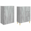 Skab Sæt 2 pcs Grå Sonoma 66 x 34,5 x 90 cm Konstrueret træ