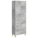 Skab Sæt 2 pcs Betongrå 66 x 34,5 x 90 cm Konstrueret træ