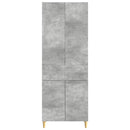 Skab Sæt 2 pcs Betongrå 66 x 34,5 x 90 cm Konstrueret træ